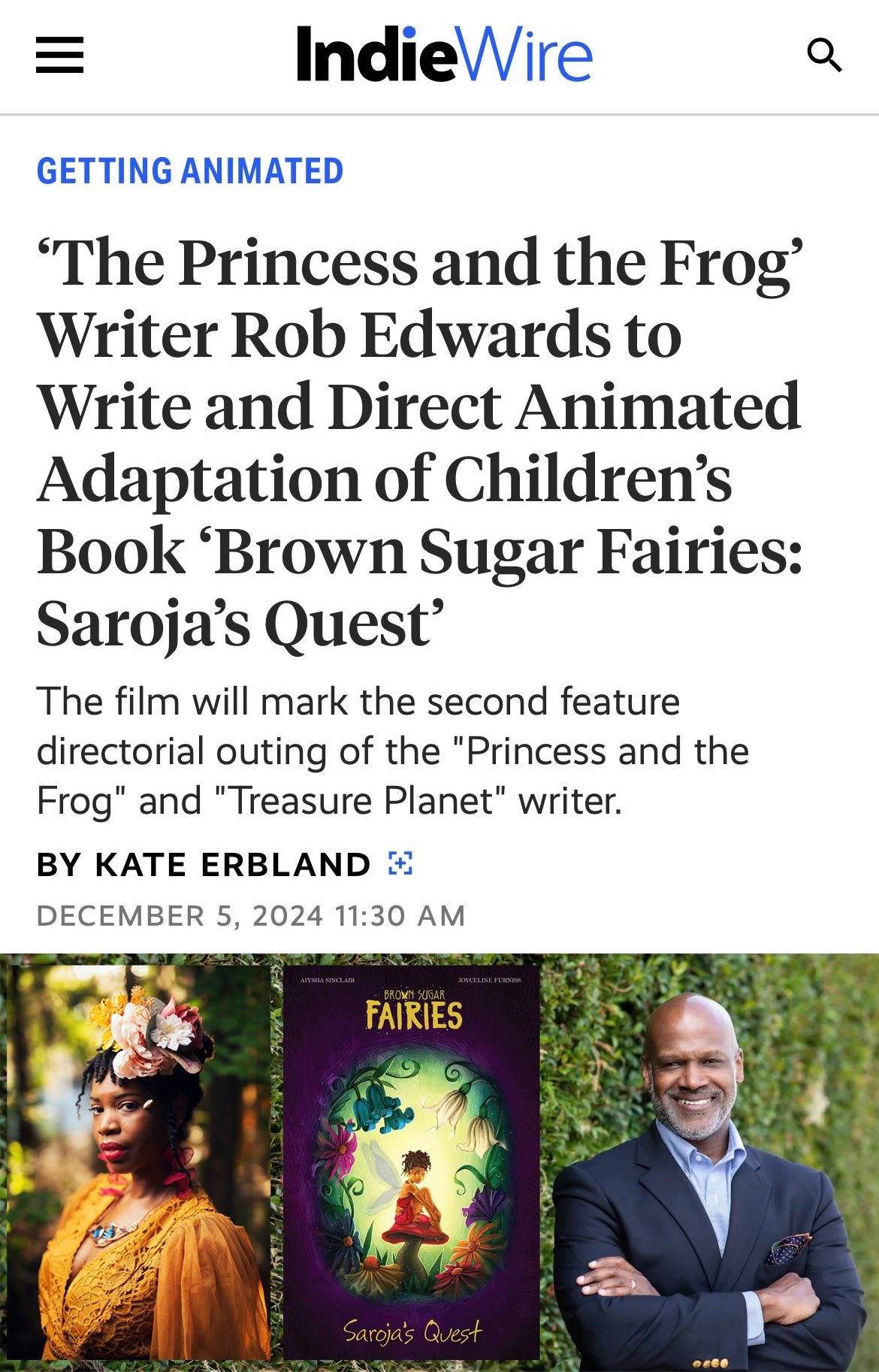 Rob Edwards to Write and Direct "Brown Sugar Fairies"