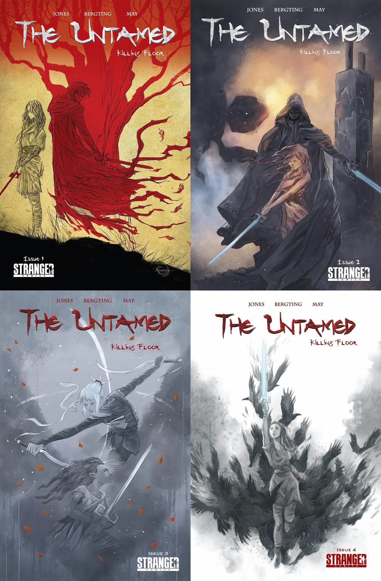 The Untamed: Killing Floor - Peter Bergting (1-4) Variant Set