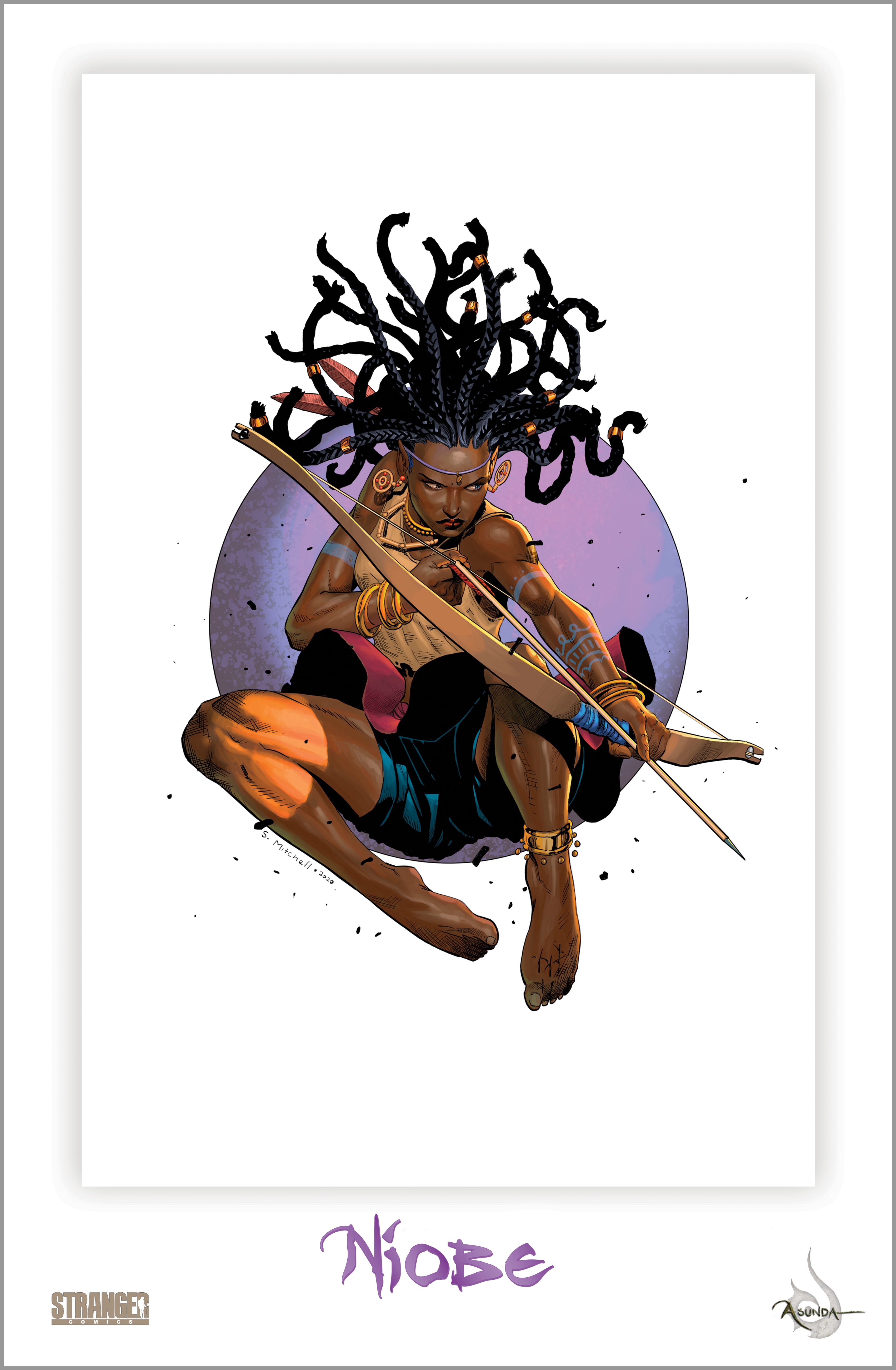 Niobe #1 Sheldon Mitchell "Leaping Arrow" 11x17 Print