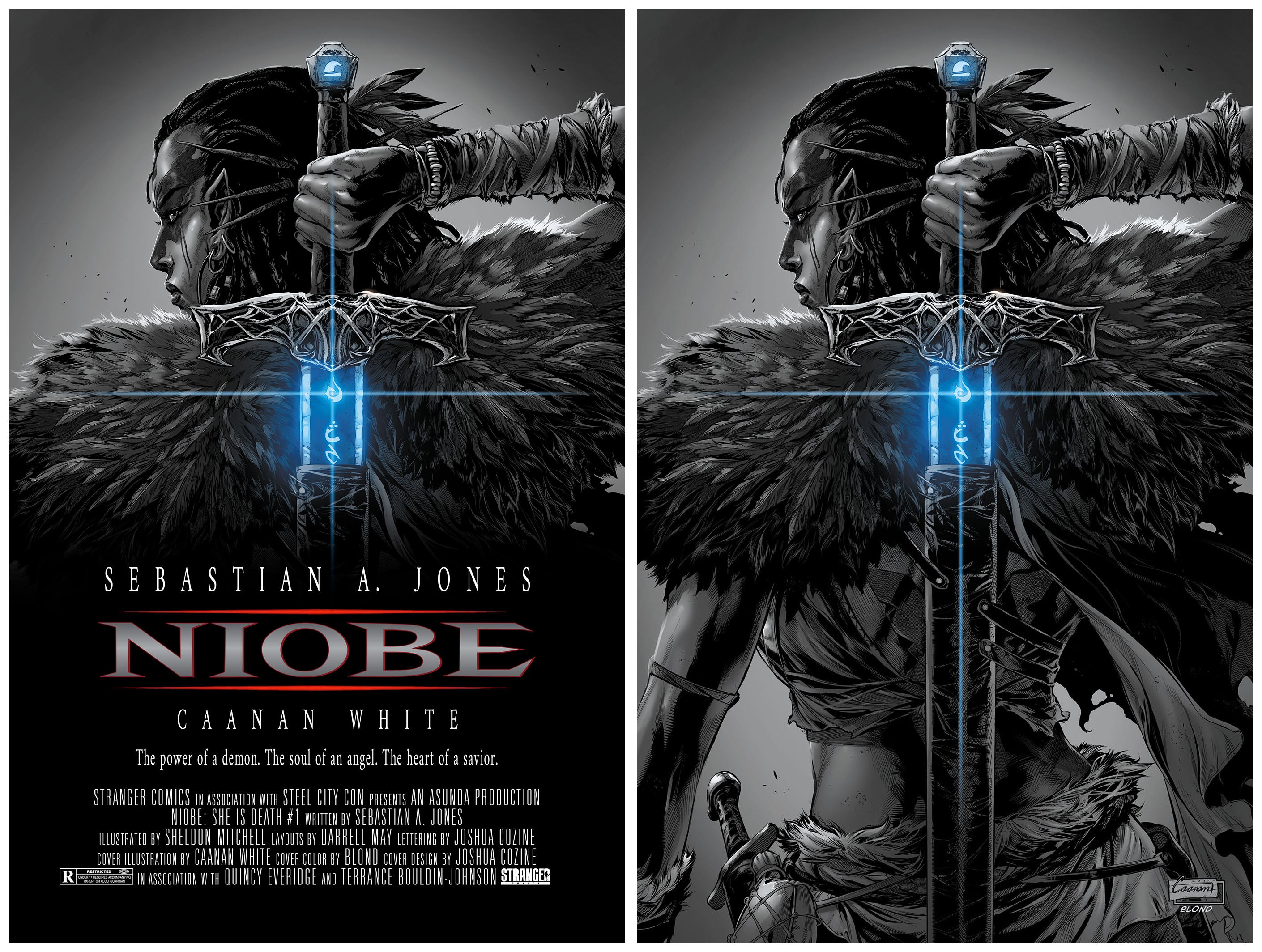 Niobe: She is Death #1 Blade Homage Spot Color Set