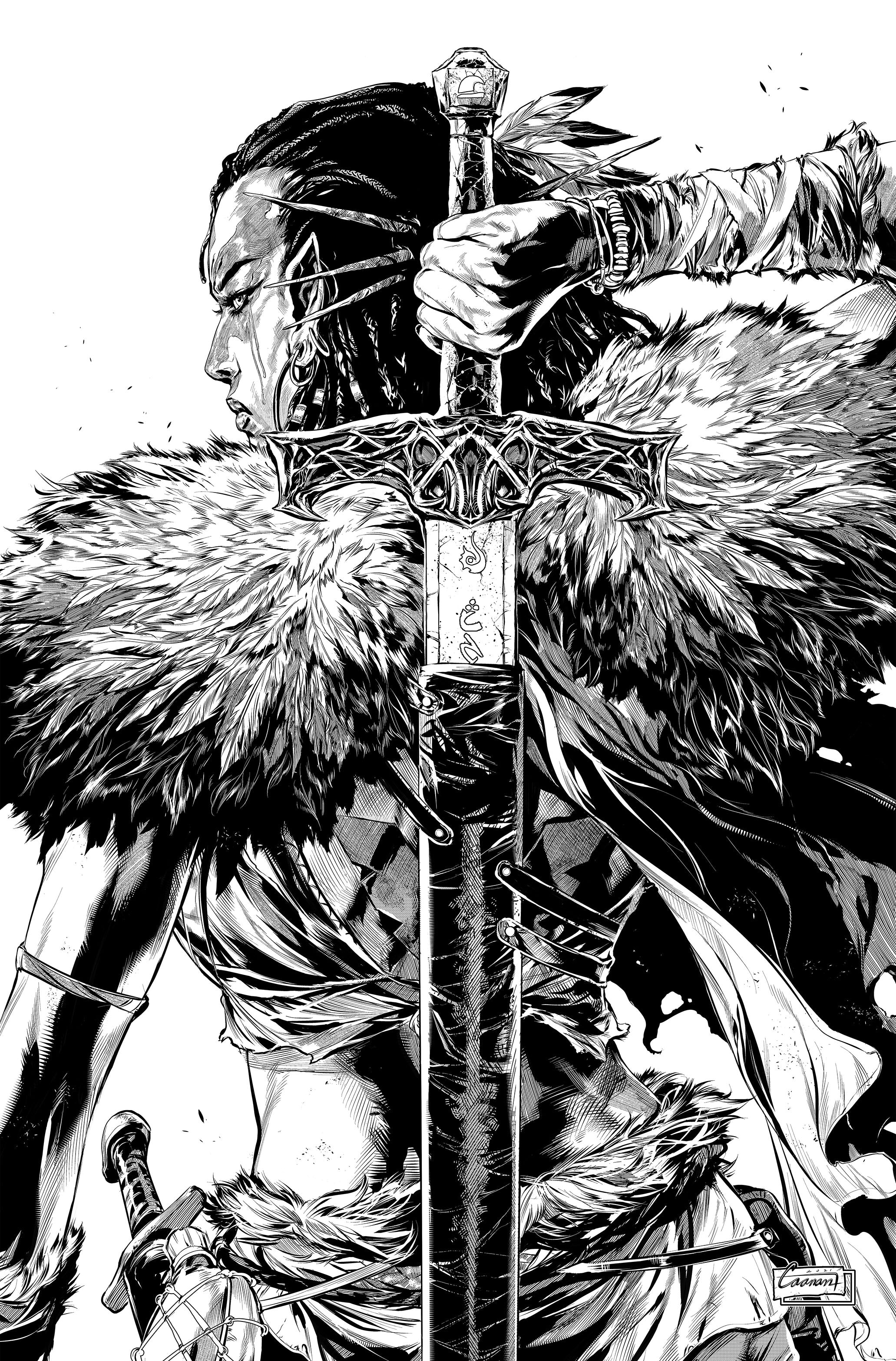 Niobe: She is Death #1 Wondercon Exclusive Blade Homage Inks