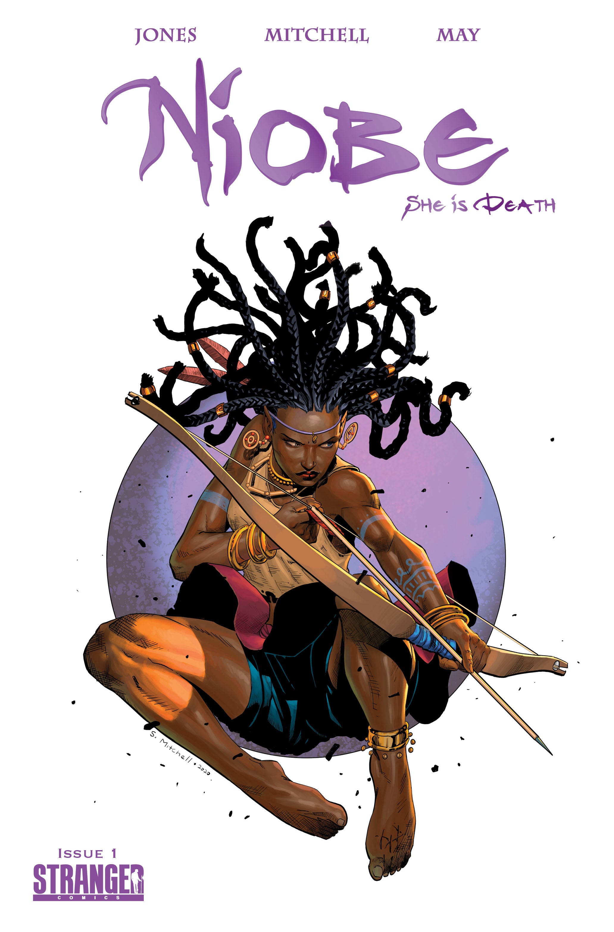 Niobe: She is Death #1 Mitchell "Leaping Arrow" Virgin & Purple Trade Variants