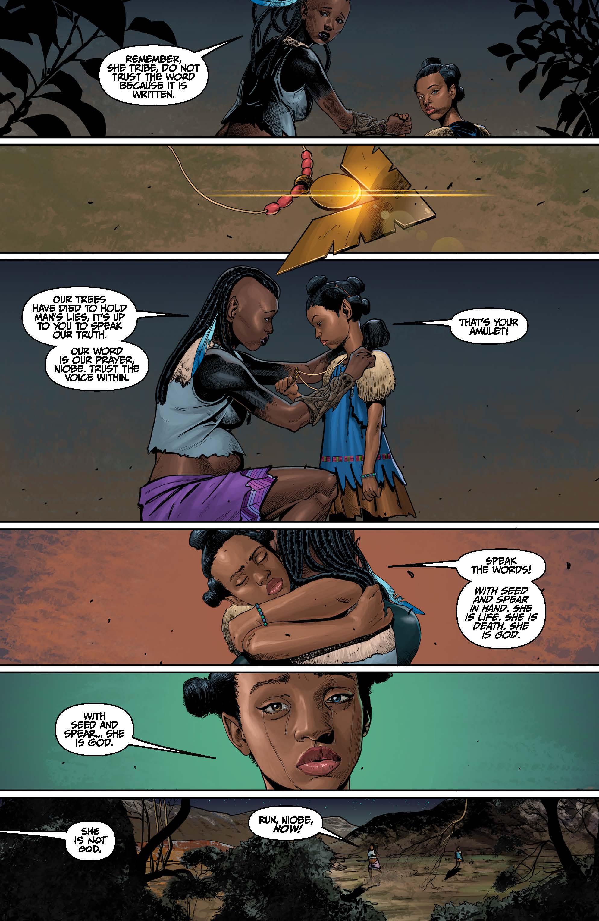 Niobe and Dura #1 Mitchell "Fight Song" Variant