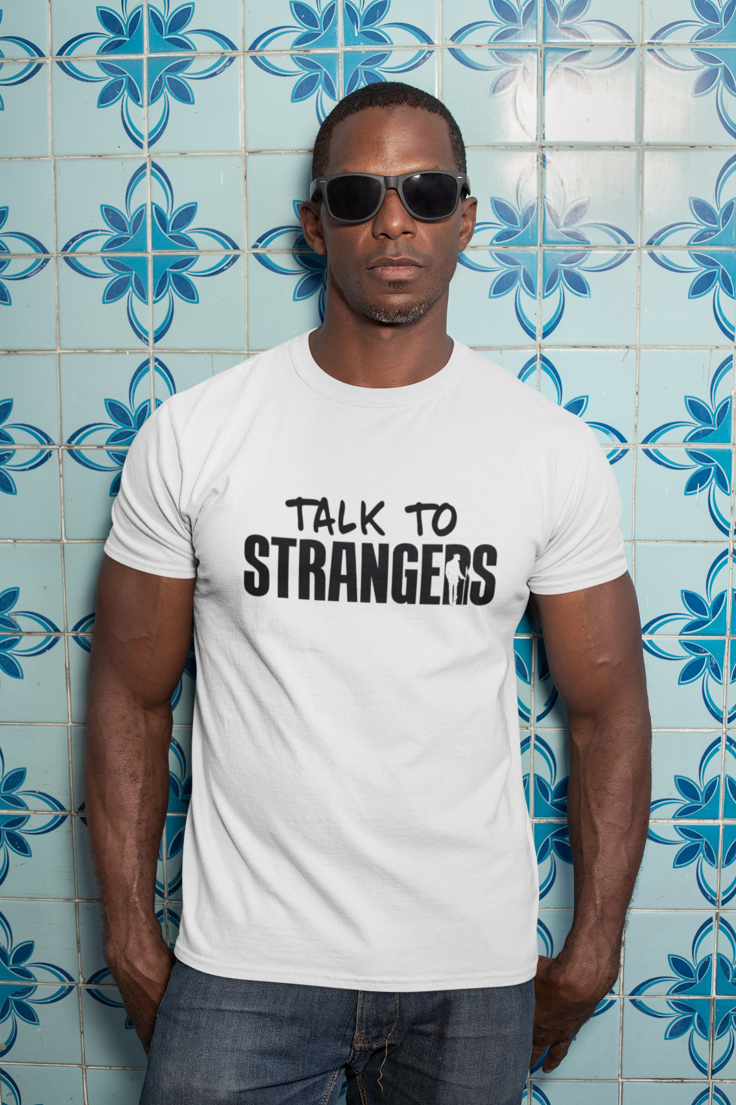 Talk to Strangers Shirt - Black on White