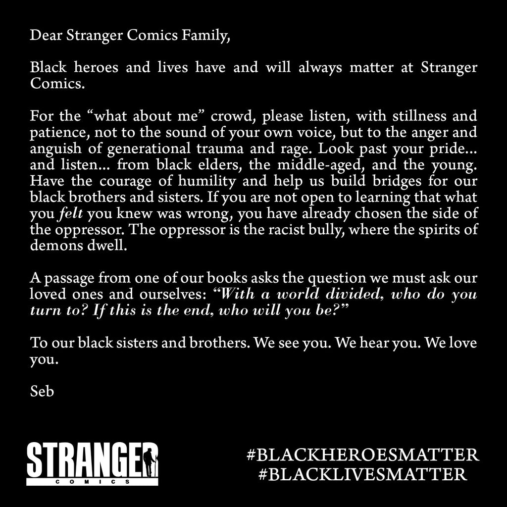 Stranger Comics Statement