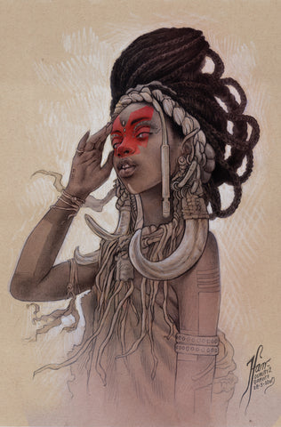 Niobe and Dura #1 Tehani Farr Skeleton Key 11x17 Print