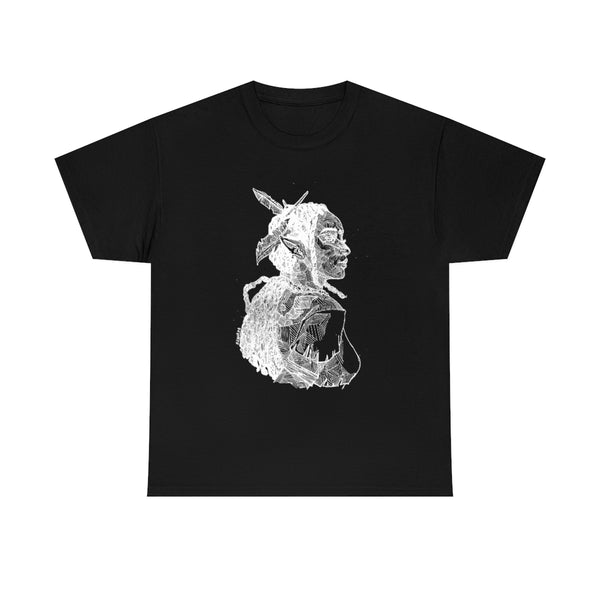 Niobe Milton Sketch Shirt - White on Black