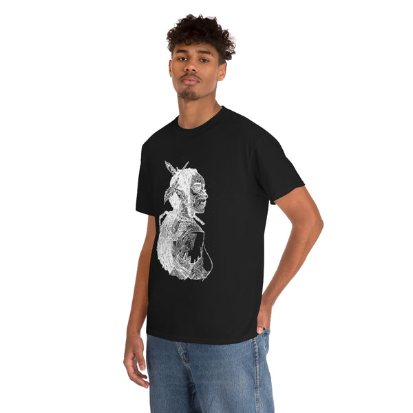 Niobe Milton Sketch Shirt - White on Black