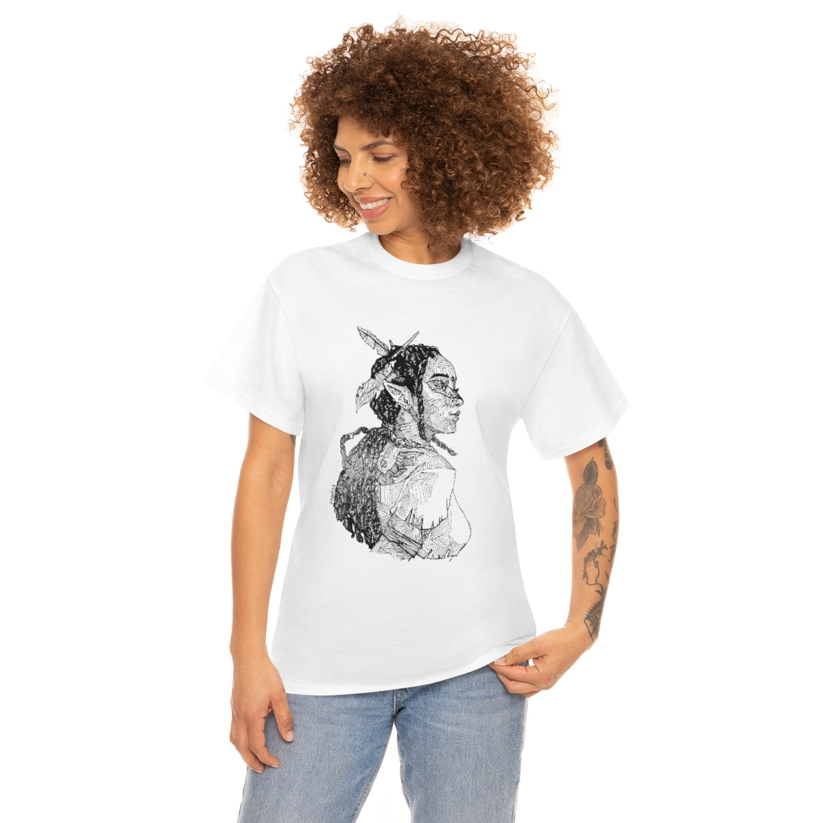 Niobe Milton Sketch Shirt - Black on White